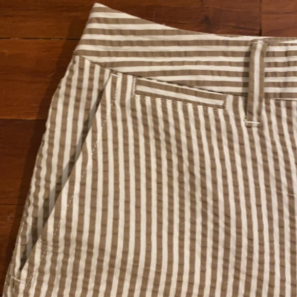 NWT A New Day Taupe/white Stripe Seersucker Short - Picture 3 of 15